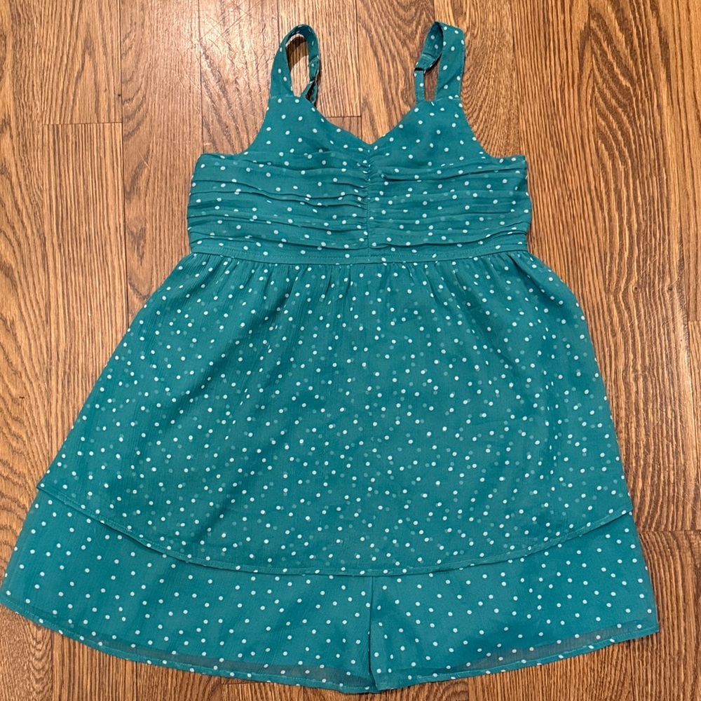 Abercrombie Green Polka Dot Romper